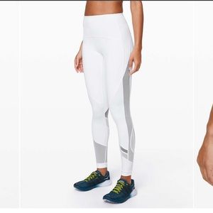 White mesh lululemon leggings
